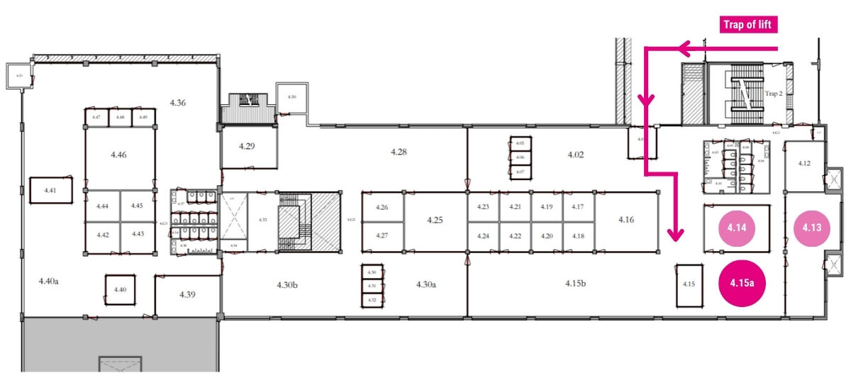 Plattegrond locatie (4e etage)